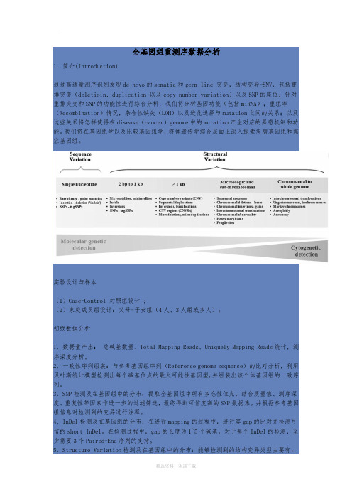 全基因组重测序数据分析