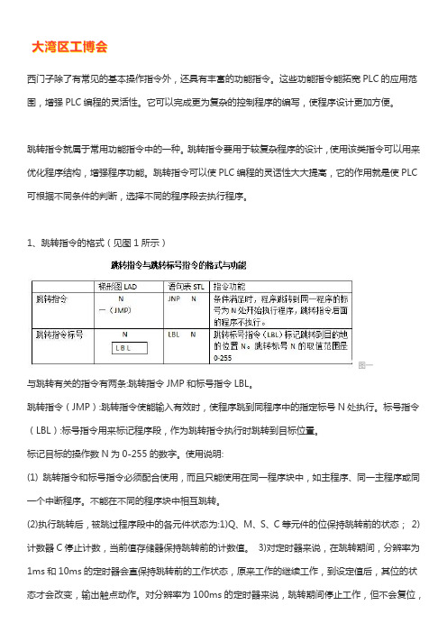 西门子PLC跳转指令的应用【详细版】