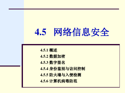 第4章45网络信息安全ppt课件