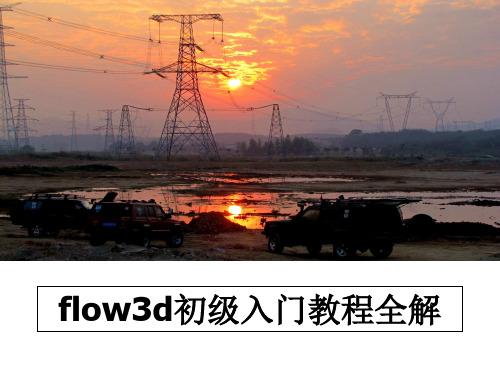 最新flow3d初级入门教程全解课件PPT