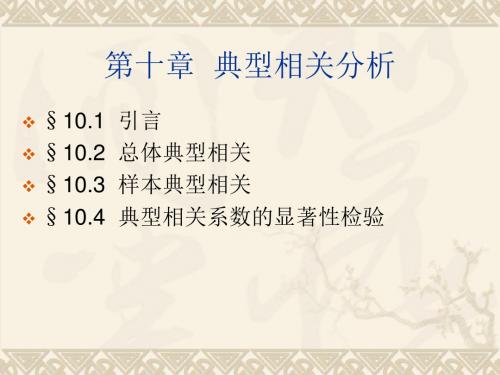 十章节典型相关分析-PPT文档资料