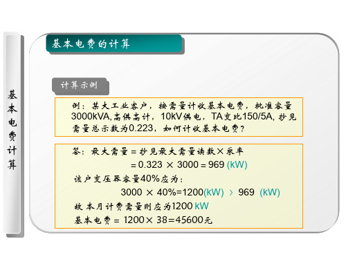 电费计算例题1