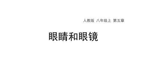 2023-2024学年人教版八年级物理上册5.4《眼睛和眼镜》课件