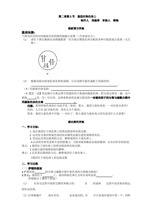 基因在染色体上_学案_