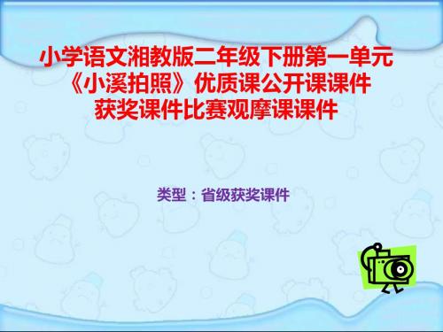 小学语文湘教版二年级下册第一单元《小溪拍照》优质课公开课课件获奖课件比赛观摩课课件B003