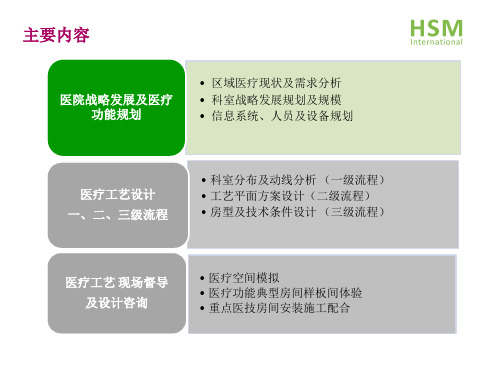 理念医院前期策划及医疗工艺设计