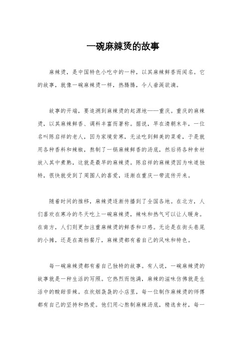 一碗麻辣烫的故事