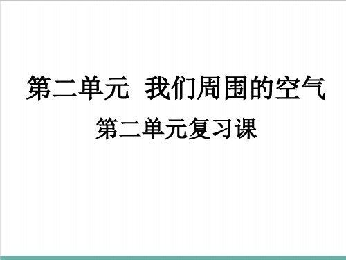 第2单元我们周围的空气复习课PPT课件九年级化学人教版上册精品课件