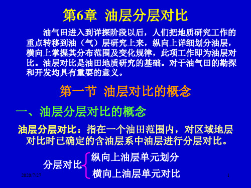 油气田开发地质基础 第6章 油层对比