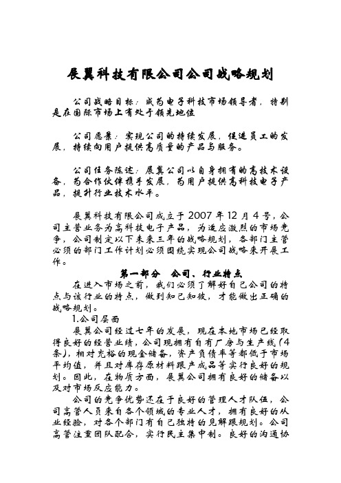 某科技公司战略规划