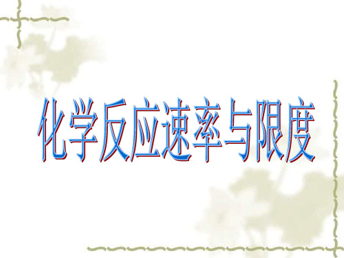 化学反应的速率和限度PPT课件