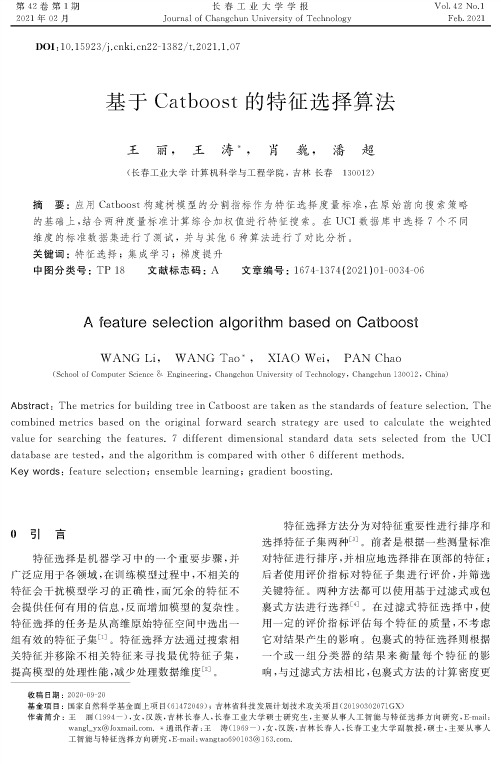 基于Catboost的特征选择算法