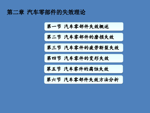 汽车零部件的失效理论