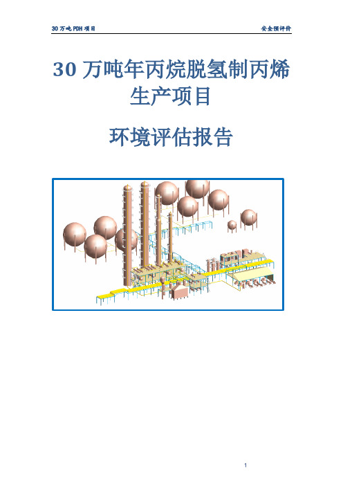 30万吨年丙烷脱氢制丙烯生产项目6-安全预评价