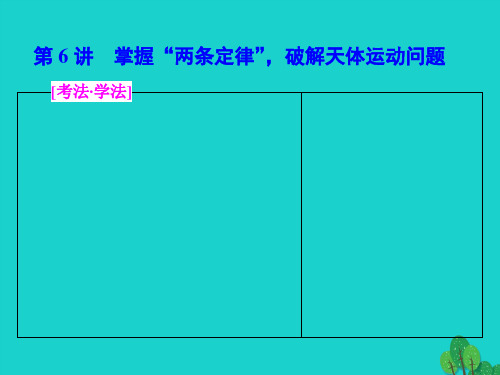2017_2018学年高考物理二轮复习第6讲掌握“两条定律”破解天体运动问题课件