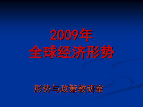 2009年全球经济形势