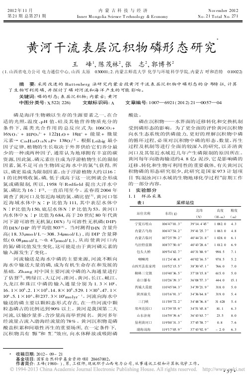 黄河干流表层沉积物磷形态研究王峰