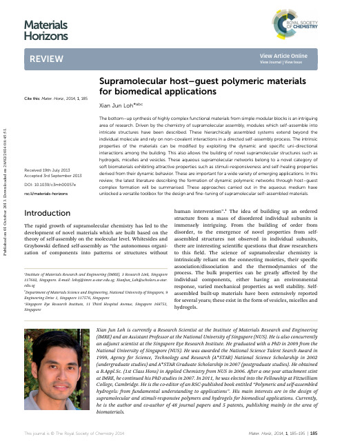 Supramolecular host–guest polymeric materials