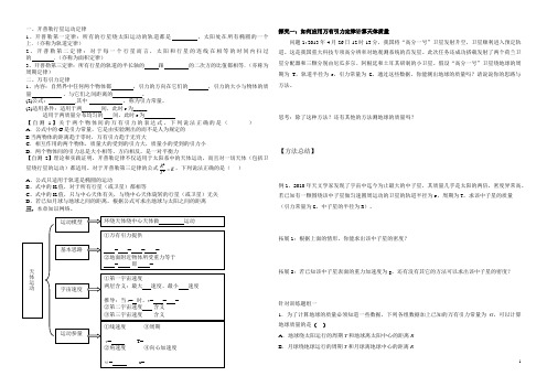 万有引力与航天单元复习学案