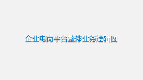 企业电商平台整体业务逻辑图