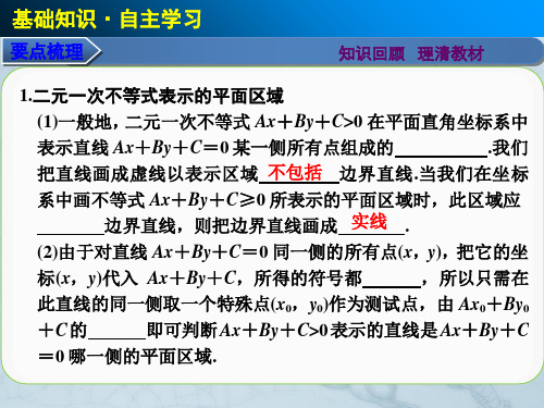 二元一次不等式组与简单线性规划问题