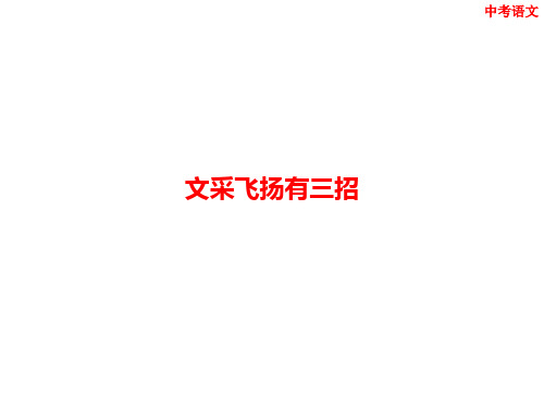 【名师课件】中考语文第三模块作文文采飞扬有三招