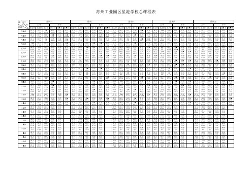 2015~2016第二学期本部总课程表最新