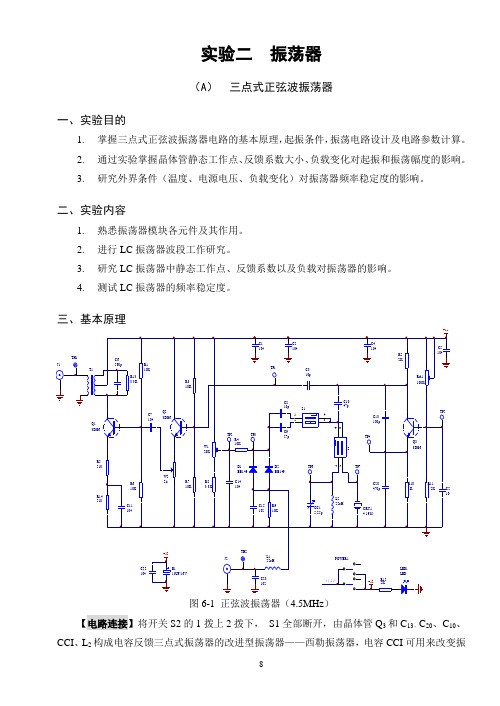 实验2  振荡器实验