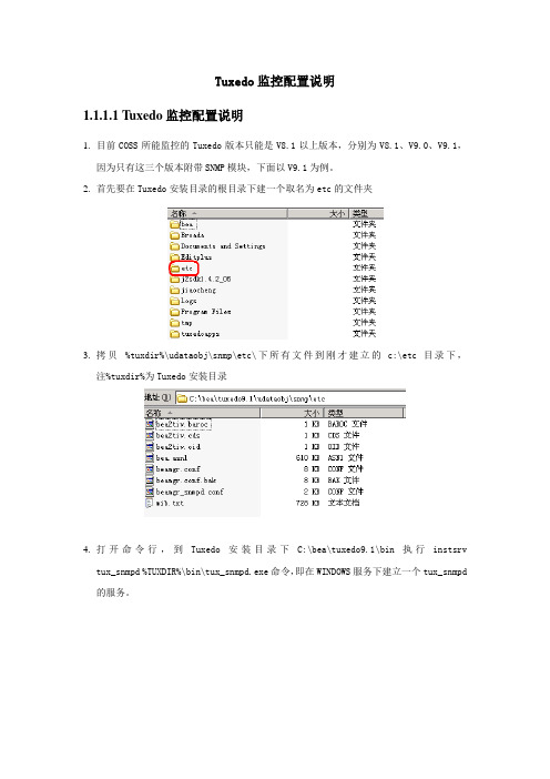 Tuxedo监控配置说明