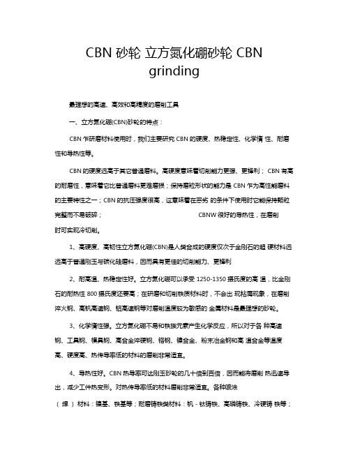 CBN砂轮立方氮化硼砂轮CBNgrinding