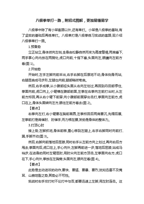 八极拳单打一路，附招式图解，更加易懂易学