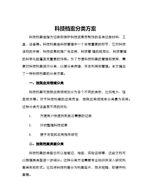 科技档案分类方案