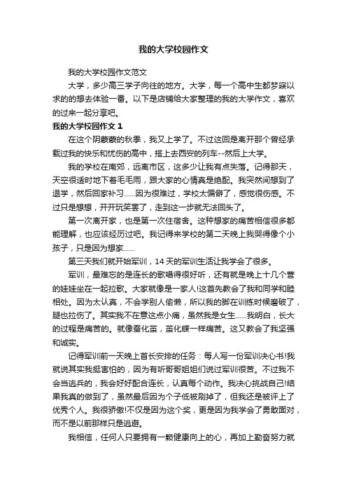 我的大学校园作文