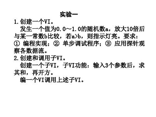 LABVIEW上机考试实验