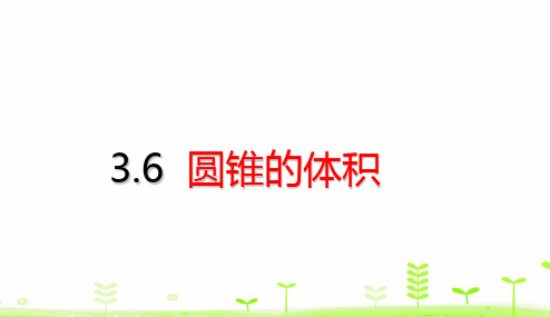 六年级下册数学课件- 3.6 圆锥的体积 (共40张PPT) 人教版