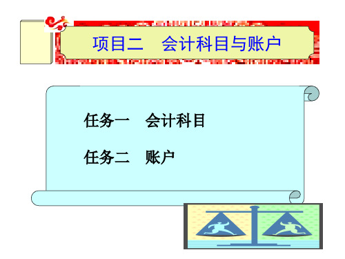 《基础会计(第4版)》课件项目二  会计科目与账户