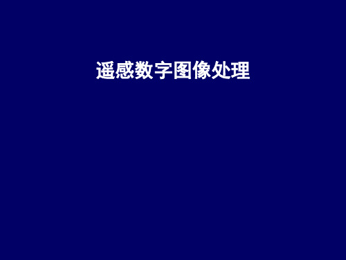 遥感数字图像处理概述