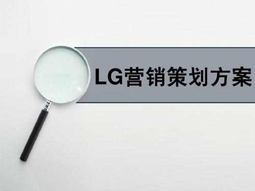 LG营销策划方案