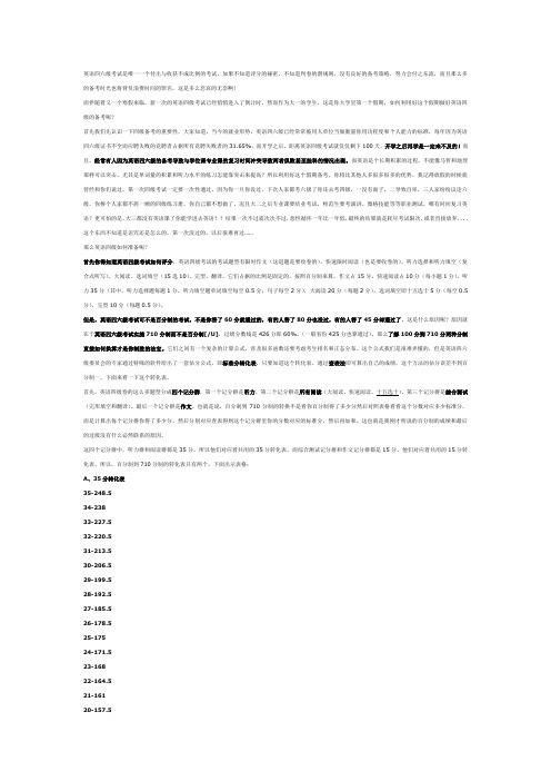 四级准分转化表、取舍原则、复习攻略、资料推荐和考场注意事项