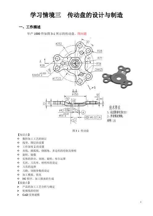 关于mastercamX3学习-传动盘的设计与制造