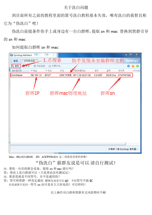 关于群晖洗白问题