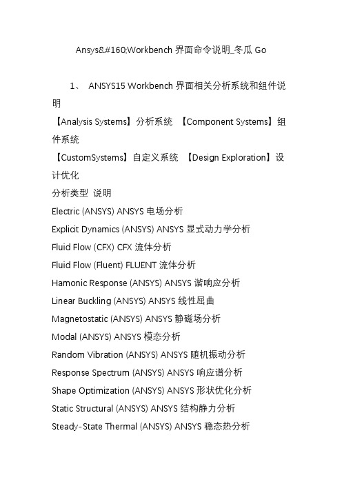 ansysworkbench界面命令说明_冬瓜go