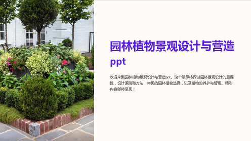 园林植物景观设计与营造ppt