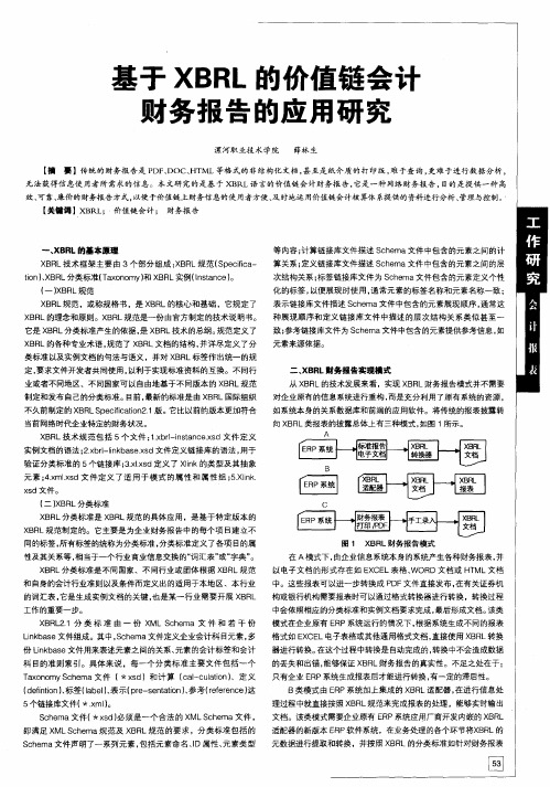 基于XBRL的价值链会计财务报告的应用研究