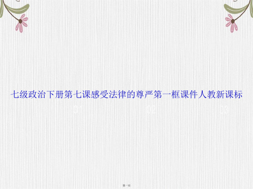 七级政治下册第七课感受法律的尊严第一框人教新课标讲课文档