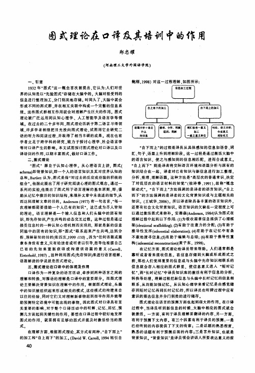 图式理论在口译及其培训中的作用