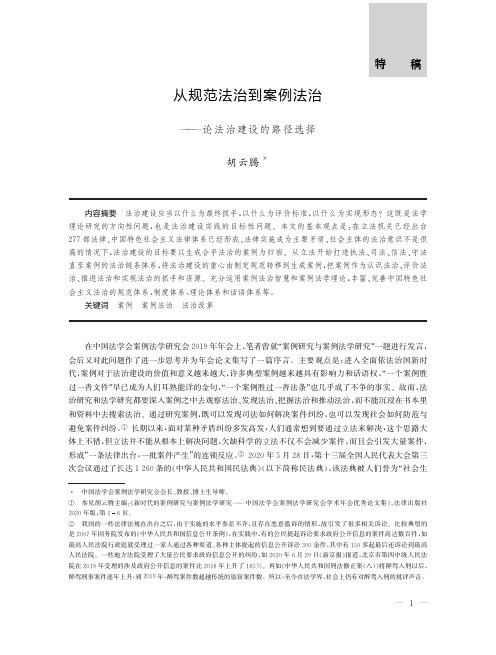 从规范法治到案例法治——论法治建设的路径选择