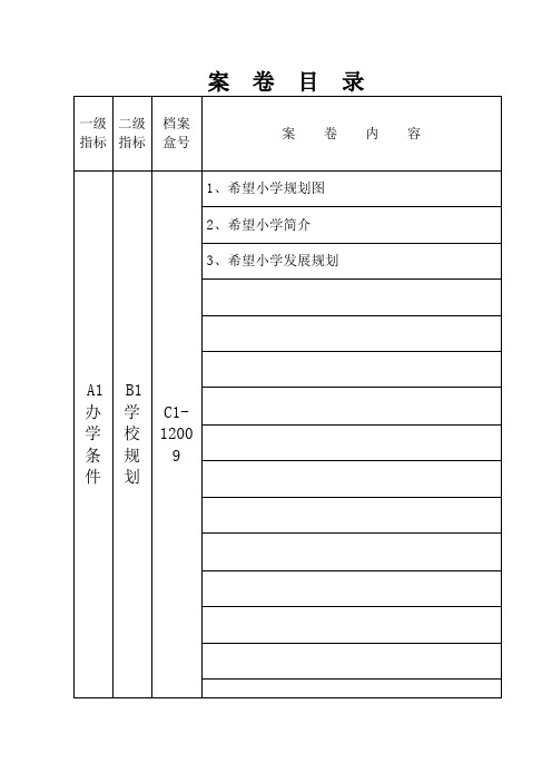 #案 卷 目 录1-51 2009