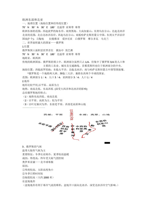 欧洲东部和北亚