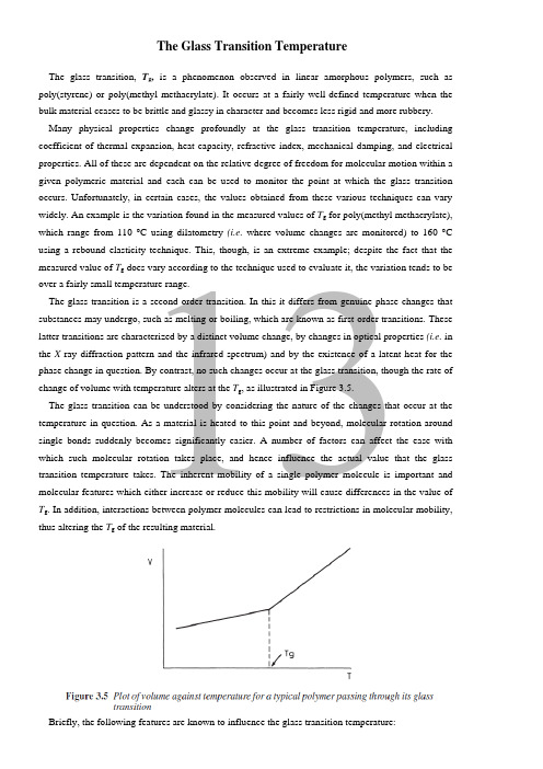 【专业英语】13-The Glass Transition Temperature